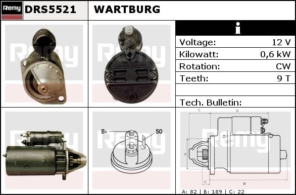 DELCO REMY Starter DRS5701